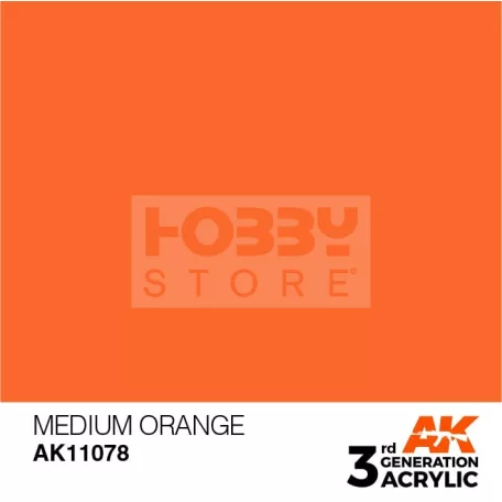 AK-Interactive - Acrylics 3rd generation Medium Orange 17ml - akrilfesték AK11078