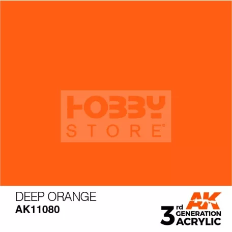 AK-Interactive - Acrylics 3rd generation Deep Orange 17ml - akrilfesték AK11080