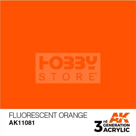 AK-Interactive - Acrylics 3rd generation Fluorescent Orange 17ml - akrilfesték AK11081