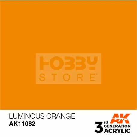 AK-Interactive - Acrylics 3rd generation Luminous Orange 17ml - akrilfesték AK11082