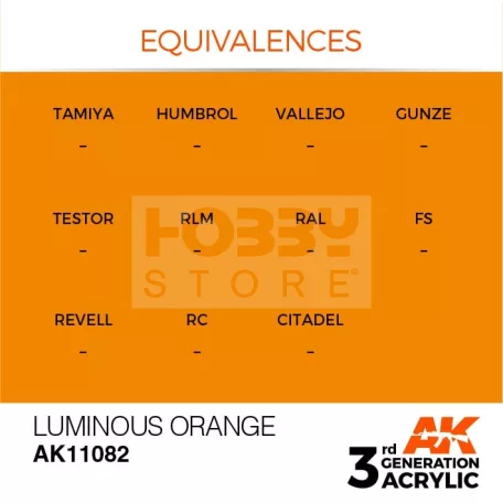 AK-Interactive - Acrylics 3rd generation Luminous Orange 17ml - akrilfesték AK11082