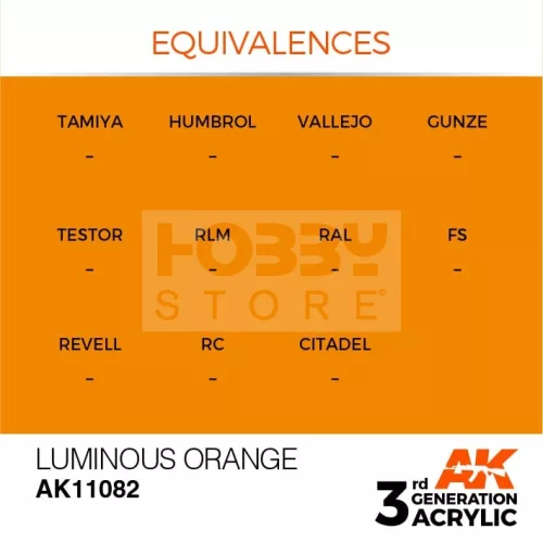 AK-Interactive - Acrylics 3rd generation Luminous Orange 17ml - akrilfesték AK11082