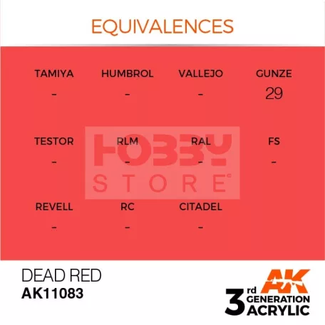 AK-Interactive - Acrylics 3rd generation Dead Orange 17ml - akrilfesték AK11083