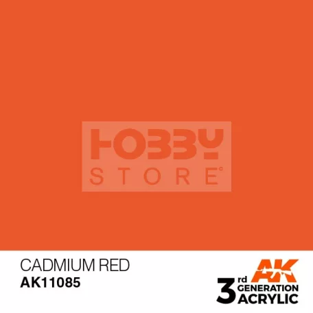 AK-Interactive - Acrylics 3rd generation Cadmium Red 17ml - akrilfesték AK11085