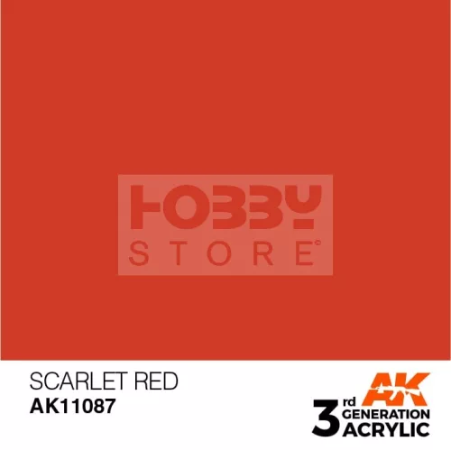 AK-Interactive - Acrylics 3rd generation Scarlet Red 17ml - akrilfesték AK11087