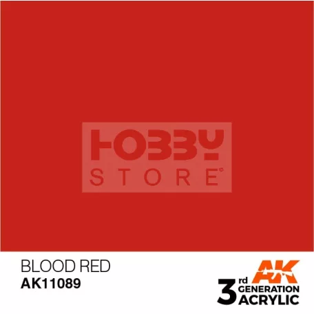 AK-Interactive - Acrylics 3rd generation Blood Red 17ml - akrilfesték AK11089