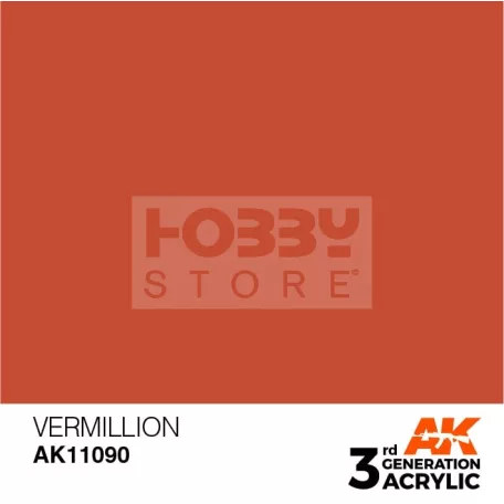 AK-Interactive - Acrylics 3rd generation Vermillion 17ml - akrilfesték AK11090