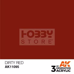   AK-Interactive - Acrylics 3rd generation Dirty Red 17ml - akrilfesték AK11095