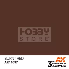   AK-Interactive - Acrylics 3rd generation Burnt Red 17ml - akrilfesték AK11097