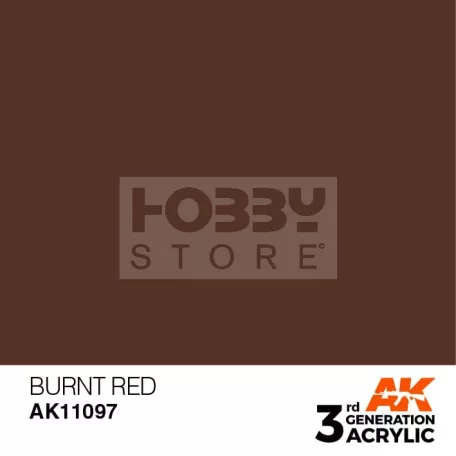 AK-Interactive - Acrylics 3rd generation Burnt Red 17ml - akrilfesték AK11097