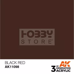   AK-Interactive - Acrylics 3rd generation Black Red 17ml - akrilfesték AK11098