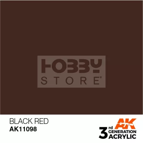 AK-Interactive - Acrylics 3rd generation Black Red 17ml - akrilfesték AK11098