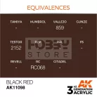 AK-Interactive - Acrylics 3rd generation Black Red 17ml - akrilfesték AK11098