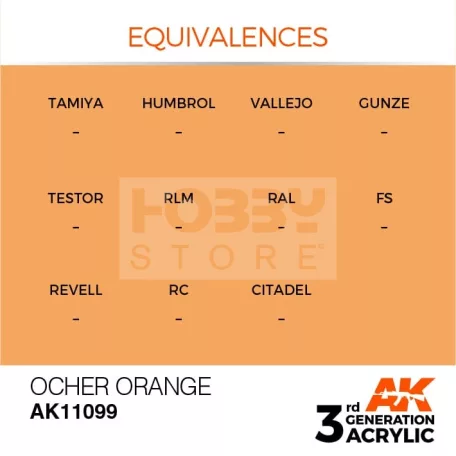 AK-Interactive - Acrylics 3rd generation Ocher Orange 17ml - akrilfesték AK11099