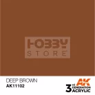 AK-Interactive - Acrylics 3rd generation Deep Brown 17ml - akrilfesték AK11102