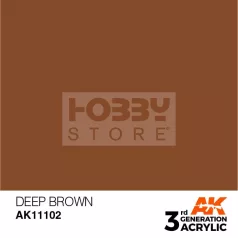   AK-Interactive - Acrylics 3rd generation Deep Brown 17ml - akrilfesték AK11102
