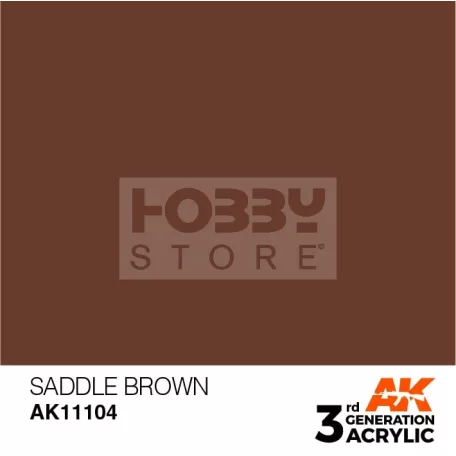 AK-Interactive - Acrylics 3rd generation Saddle Brown 17ml - akrilfesték AK11104