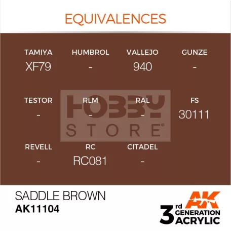AK-Interactive - Acrylics 3rd generation Saddle Brown 17ml - akrilfesték AK11104