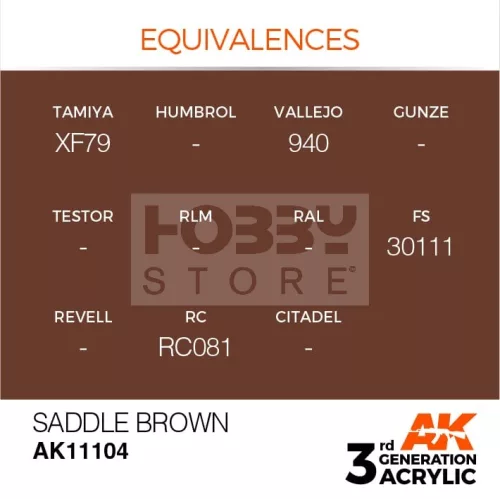 AK-Interactive - Acrylics 3rd generation Saddle Brown 17ml - akrilfesték AK11104