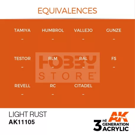 AK-Interactive - Acrylics 3rd generation Light Rust 17ml - akrilfesték AK11105
