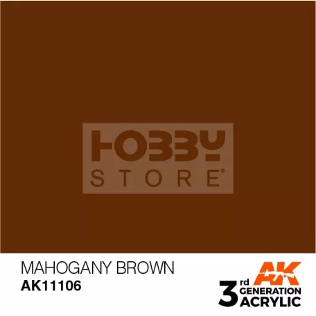 AK-Interactive - Acrylics 3rd generation Mahogany Brown 17ml - akrilfesték AK11106