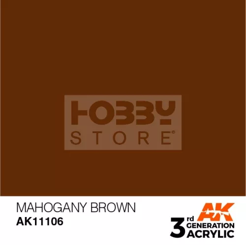 AK-Interactive - Acrylics 3rd generation Mahogany Brown 17ml - akrilfesték AK11106