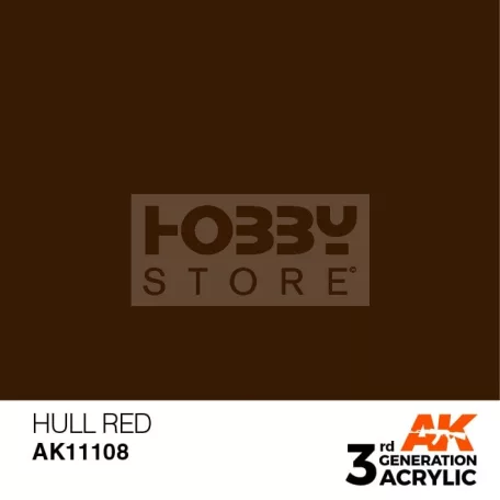 AK-Interactive - Acrylics 3rd generation Hull Red 17ml - akrilfesték AK11108
