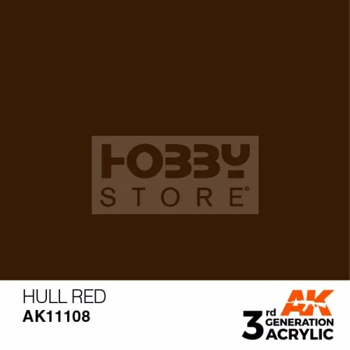 AK-Interactive - Acrylics 3rd generation Hull Red 17ml - akrilfesték AK11108