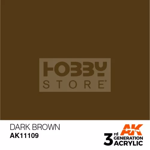 AK-Interactive - Acrylics 3rd generation Dark Brown 17ml - akrilfesték AK11109