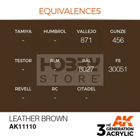 AK-Interactive - Acrylics 3rd generation Leather Brown 17ml - akrilfesték AK11110