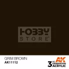 AK-Interactive - Acrylics 3rd generation Grim Brown 17ml - akrilfesték AK11112