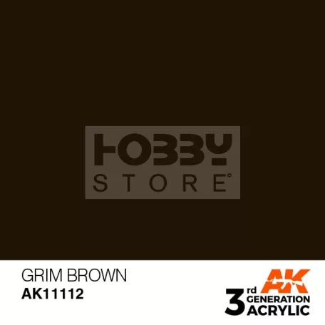 AK-Interactive - Acrylics 3rd generation Grim Brown 17ml - akrilfesték AK11112