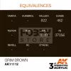 AK-Interactive - Acrylics 3rd generation Grim Brown 17ml - akrilfesték AK11112