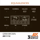 AK-Interactive - Acrylics 3rd generation Grim Brown 17ml - akrilfesték AK11112