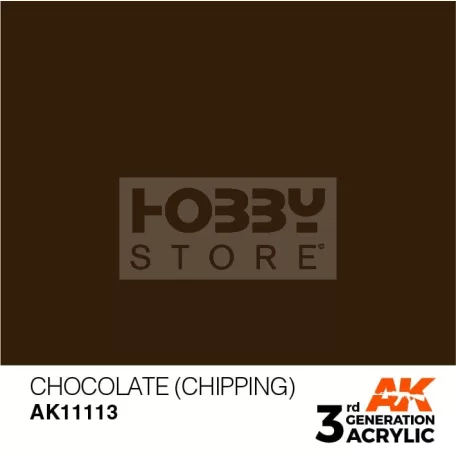 AK-Interactive - Acrylics 3rd generation Chocolate (Chipping) 17ml - akrilfesték AK11113