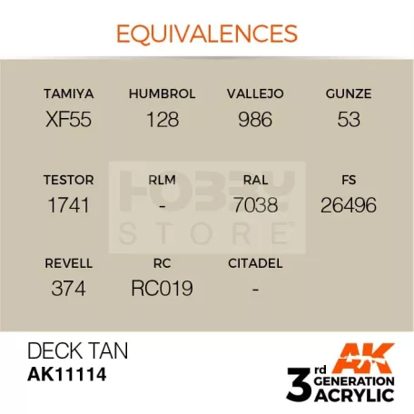 AK-Interactive - Acrylics 3rd generation Deck Tan 17ml - akrilfesték AK11114