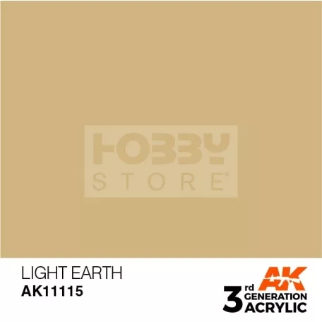 AK-Interactive - Acrylics 3rd generation Light Earth 17ml - akrilfesték AK11115