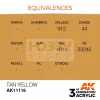 AK-Interactive - Acrylics 3rd generation Tan Yellow 17ml - akrilfesték AK11116