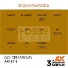 AK-Interactive - Acrylics 3rd generation Golden Brown 17ml - akrilfesték AK11117