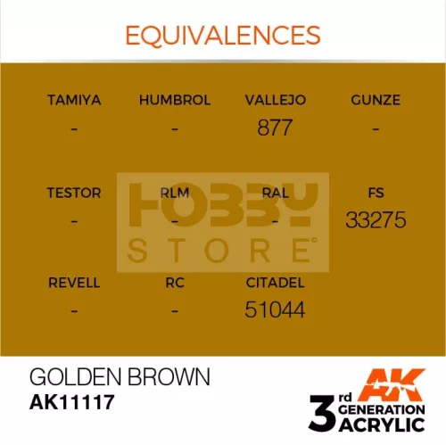 AK-Interactive - Acrylics 3rd generation Golden Brown 17ml - akrilfesték AK11117