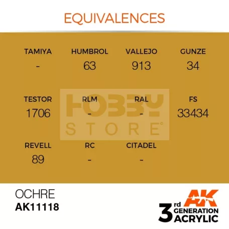 AK-Interactive - Acrylics 3rd generation Ocher 17ml - akrilfesték AK11118