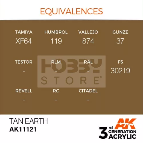 AK-Interactive - Acrylics 3rd generation Tan Earth 17ml - akrilfesték AK11121