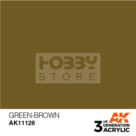 AK-Interactive - Acrylics 3rd generation Green-Brown 17ml - akrilfesték AK11126