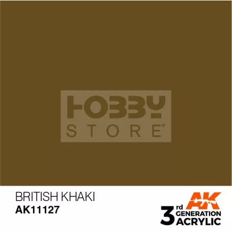 AK-Interactive - Acrylics 3rd generation British Khaki 17ml - akrilfesték AK11127