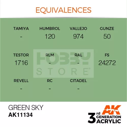 AK-Interactive - Acrylics 3rd generation Green Sky 17ml - akrilfesték AK11134