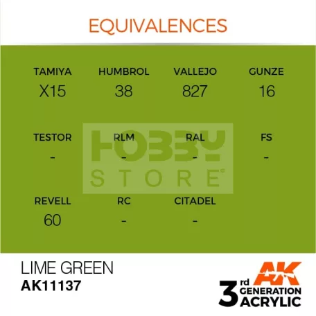 AK-Interactive - Acrylics 3rd generation Lime Green 17ml - akrilfesték AK11137