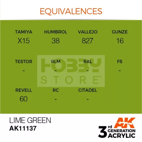 AK-Interactive - Acrylics 3rd generation Lime Green 17ml - akrilfesték AK11137