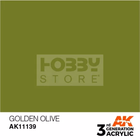 AK-Interactive - Acrylics 3rd generation Golden Olive 17ml - akrilfesték AK11139