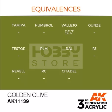 AK-Interactive - Acrylics 3rd generation Golden Olive 17ml - akrilfesték AK11139