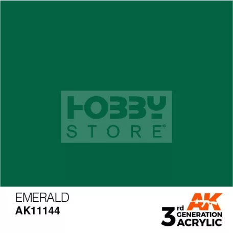 AK-Interactive - Acrylics 3rd generation Emerald 17ml - akrilfesték AK11144